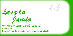 laszlo jando business card
